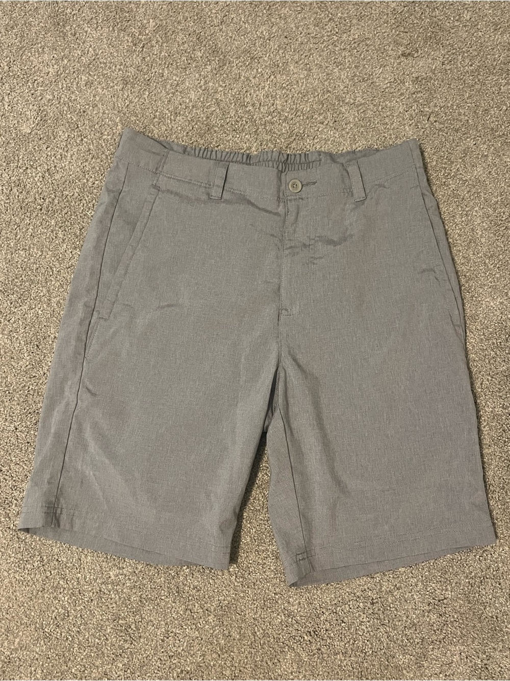 Men's Flat Front Gray Shorts - Casual Everyday Style